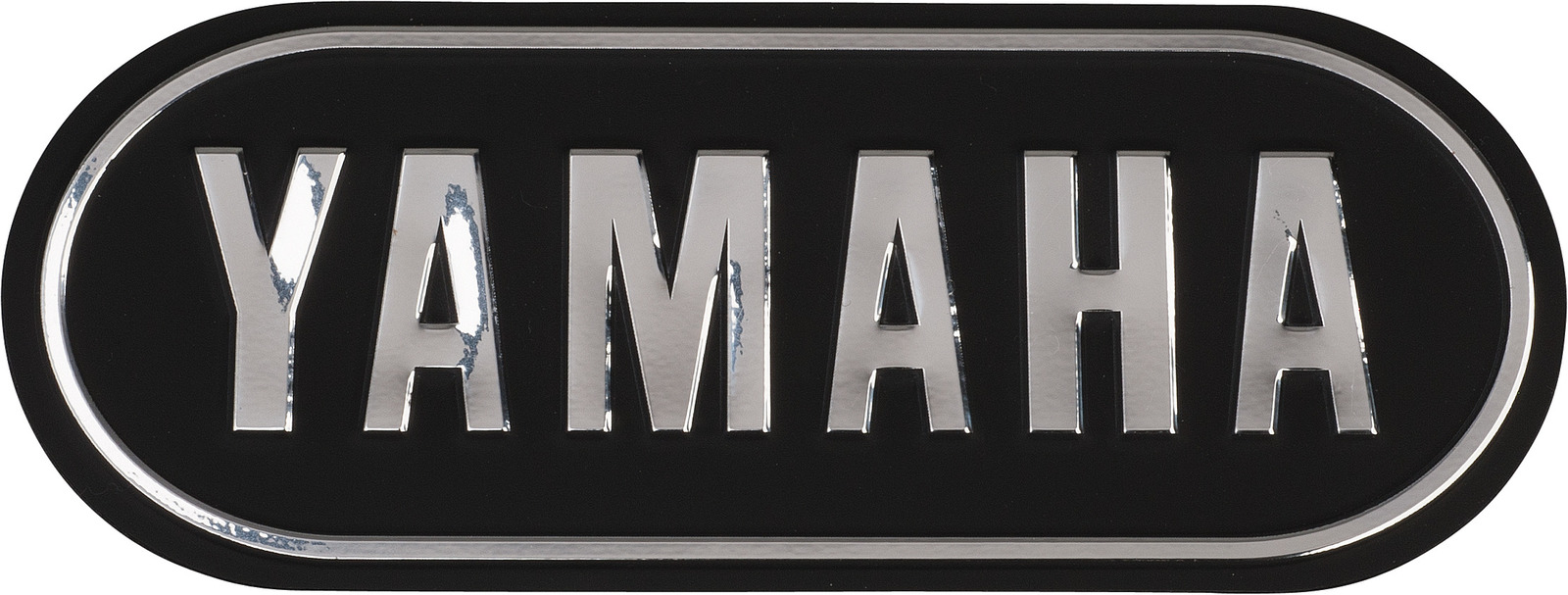 3D Emblem  YAMAHA  Silber 132x52mm Selbstklebend 