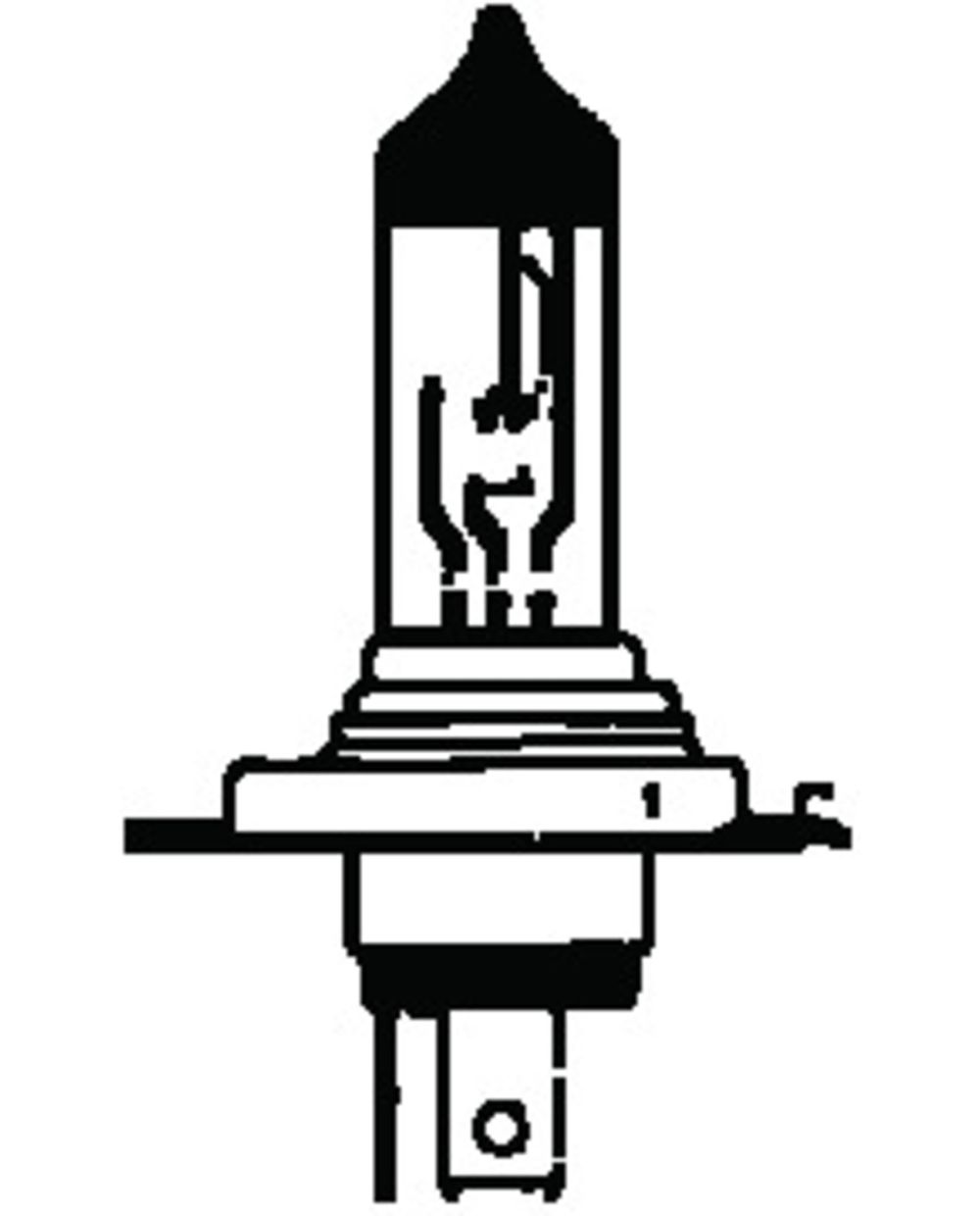 12V H4 Halogen-Glühlampe 60/55W P43T (Fahrt-/Fernlicht)