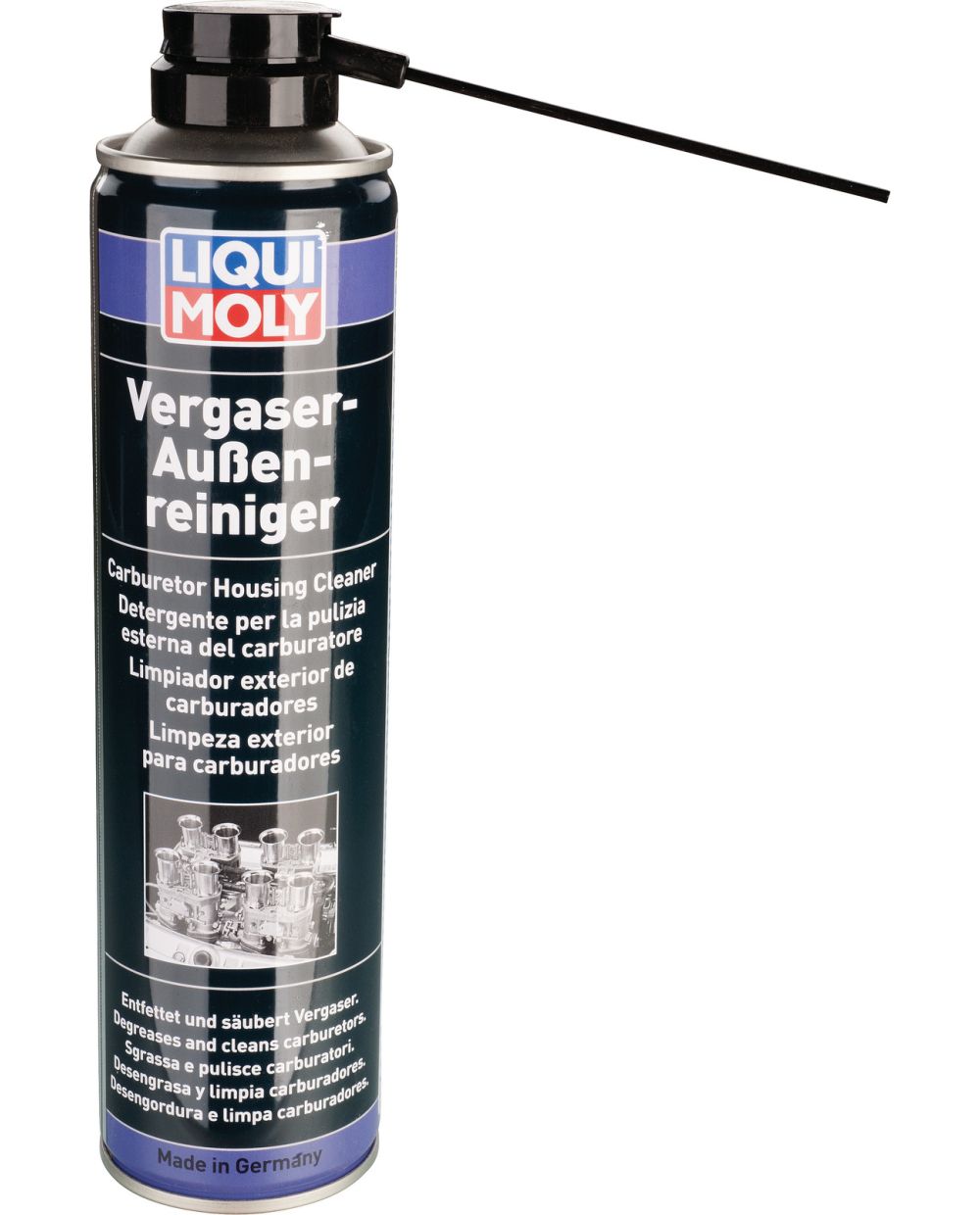 LiquiMoly Vergaserreiniger 400ml Spray, (entfernt verharzte und verkokte  Rückstände an Drosselklappe, Vergaser bzw. Ansaugbereich)