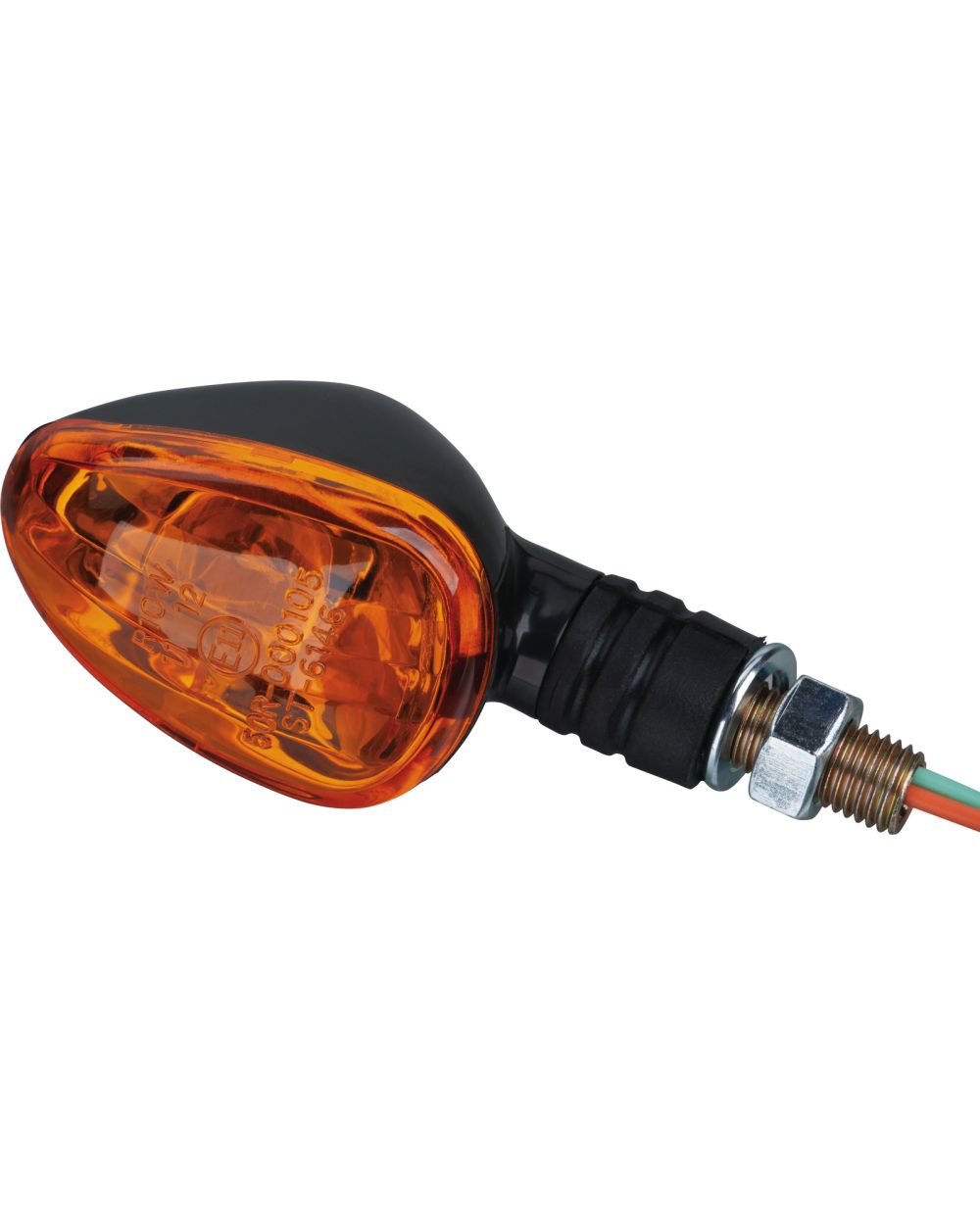 Duke-Style Mini-Blinker kurz, schwarz (1 Paar,e-geprüft,Arm=20mm