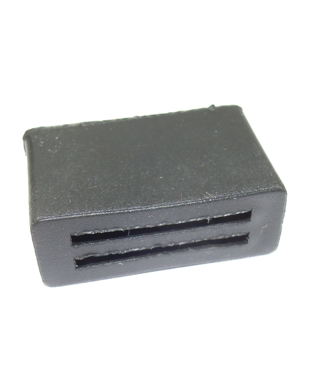 Gummi-Halter für Blinkrelais (zur Montage an rahmenfester Haltelasche),  Maße L x B x H ca. 24 x14,5 x 9 mm