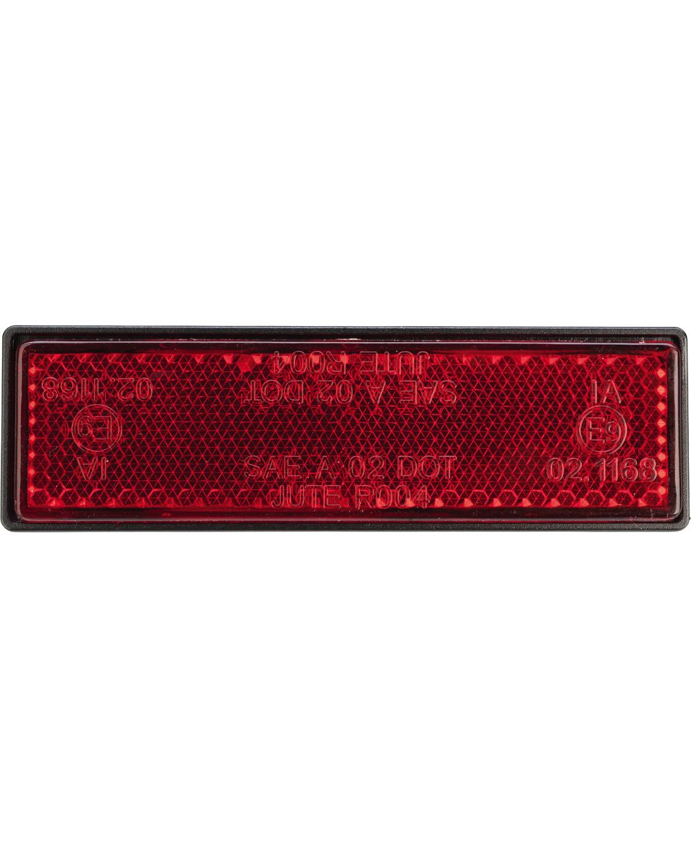 Reflektor Stripe rechteckig rot 102,5 x 15,3 x 7mm, E-geprüft, selb