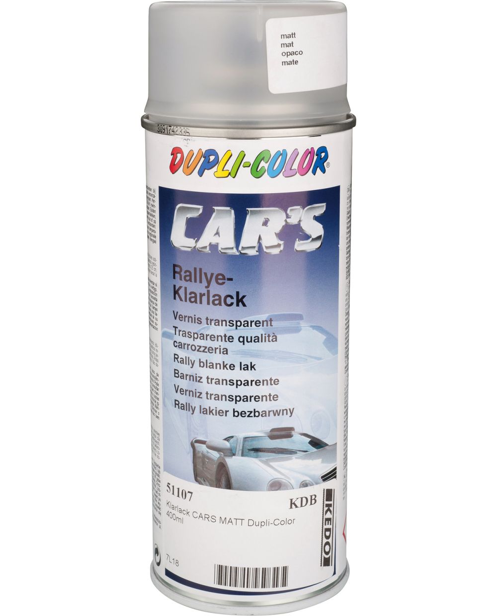 Dupli-Color CAR´S Rallye-Lack Schwarz, matt - 400ml von Dupli