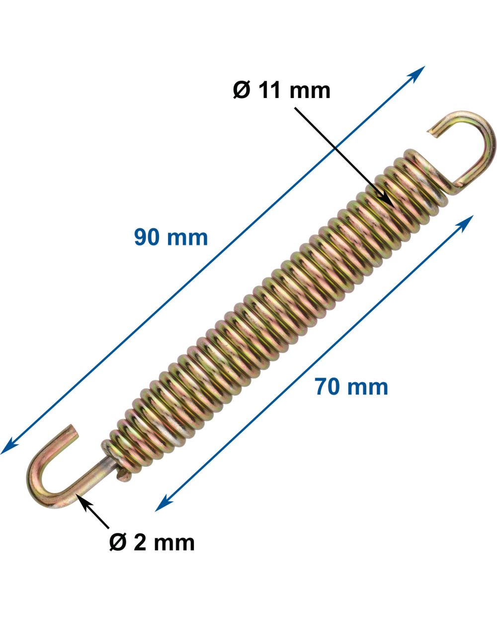 Zugfeder mit Haken 0,6mm draht, Zugfedern, Feder, Federstahl