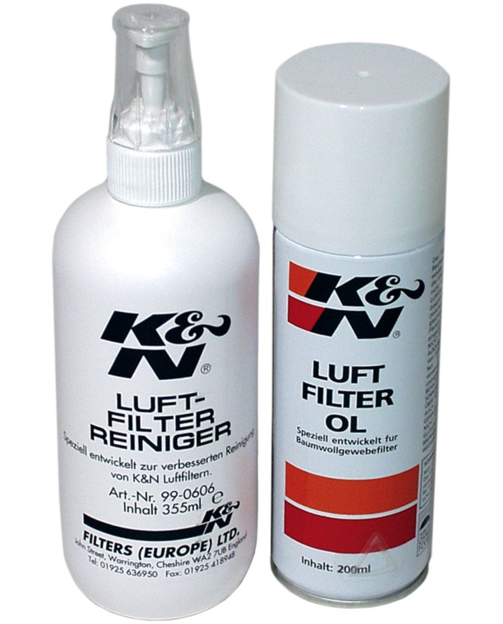 K&N Luftfilter-Reinigungs-Set, 355ml Reiniger & 204ml Öl (99-5003EU)