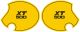 Seitendeckelaufkleber-Set Competition Yellow / gelb 'XT 500', 1 Paar, rechts+links, Schriftzug angelehnt an US-Version der TT von 1980