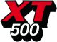 Tank-Emblem / Logo / Schriftzug 'XT500' rot/weiß/schwarz, 1 Stück, OEM Vergl.-Nr 4E5-24161-10