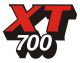 Tank-Emblem / Logo / Schriftzug 'XT700' rot/weiß/schwarz, 1 Stück