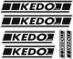 KEDO Sponsor-Aufkleber-Set 6tlg., schwarz (Hintergrund transparent)