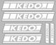 KEDO Sponsor-Aufkleber-Set 6tlg., weiß (Hintergrund transparent)