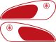 KEDO Classic-Tankdekor rot, rechts/links komplett