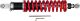 YSS Mono-Stoßdämpfer (ABE), rote Feder, Zugstufe über 30 Klicks anpassbar, Federvorspannung variabel, +5mm Höhenverstellung am Dämpfer möglich