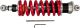 YSS Mono-Stoßdämpfer (ABE), rote Feder, Zugstufe über 60 Klicks anpassbar, Federvorspannung variabel, +10mm Höhenverstellung am Dämpfer möglich