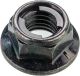 Mutter Kettenblattbefestigung, M8x1.25 mit Metallsicherung und Flansch, niedrige Bauform, 1 Stück