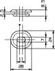 Gummidämpfer Seitendeckel (oval); ca. 11x28x8.5mm (Nut 2.5mm) OEM-Vergleichs-Nr. 90480-01401