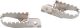 KEDO HD Edelstahl-Fußrasten (1 Paar, rechts & links), für 8mm Bolzen, Standfläche ca. 32x68mm