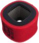 Offroad-Luftfilter, 3-teilig mit grobem Schaumstoffüberzug (rot), schwarzem Schaumstoff-Feinfilter und Gitterbasis (Schaumstoffe sind einzeln zu Reinigen)