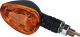 Duke-Style Mini-Blinker kurz, schwarz , 1 Paar, e-geprüft, Abm.: Arm=20mm/75mm insg./M10, Leuchtmittel: BA15s 12V/10W