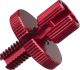 M8x1.25 Stellschraube inkl. Kontermutter für Brems-/Kupplungszug, 30mm lang, 1 Stück, rot eloxiert (OEM Qualität, passt für max. 9mm Zug-Außendurchmesser)