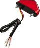 Mini-Rücklicht für Enduro-Hecks, LED, rotes Glas, mit Kennzeichenbeleuchtung, Abm. ca. 84mm lang, 39mm tief, 22mm hoch, e-geprüft