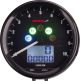 KOSO All-In-One Tachometer 'TNT' 12V, Drehzahlmesser in analoger Optik, Digital-Tacho, 5 Kontrollleuchten, weiße einstellbare LED-Beleuchtung (e-geprüft)