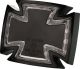 LED-Rücklicht 'Iron Cross' schwarz mit Rück-/Stopplicht, Kunststoffgehäuse Abm. ca. 74x64x20mm, e-geprüft