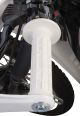 Griffgummi Stilmotor 'Waffelmuster', weiß, New Old Stock, für 22mm Lenker, geschlossene Enden, 125mm lang, 60mm Abschlussdurchmesser li/re, 1 Paar