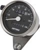 Daytona 'Mechanica II' Mini-Tachometer, 140km/h-Anzeige, 60mm Durchmesser, Edelstahlgehäuse, Ziffernblatt schwarz, LED-Beleuchtung 12V, ohne Halter