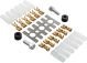 KEDO MasterGround Masseblock-Set komplett inkl. je 12 Buchsen & 12 Hüllen, Schraubabstand ca. 45mm