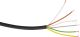 5-Pol. Kabel, 1 lfd. Meter, je 0.25qmm, farbig codiert, mit Öl- und UV-beständigem PVC-Mantel, schwarz, Außendurchmesser 4.8mm
