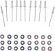 Befestigungs-Set für Kotflügel-Verbreiterung Art. 50791-XX, 10 Stück Blindnieten und 20 Stück U-Scheiben