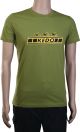 T-Shirt 'KEDO' Gr. M, oliv grün mit gelbem Aufdruck (155g/m² Baumwolle), 100% Baumwolle