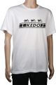 T-Shirt 'KEDO' Gr. XL, weiß mit schwarzem Aufdruck (180g/m² Baumwolle), 100% Baumwolle