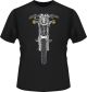 T-Shirt 'SR500 frontal', schwarz, Gr. L, 2-farbig bedruckt, 100% Baumwolle