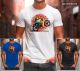 T-Shirt mit Pop-Art-Motiv »Moto Girl« , Farbe kobalt-blau, used-black oder weiß, Größe M-XL, Regular Fit, 100% Baumwolle