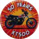 50 Years XT500 Kühlschrankmagnet, 1 Stück, Durchmesser circa 37mm