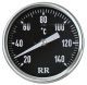 RR-Öltemperatur-Direktmesser RR34 mit SCHWARZEM Ziffernblatt