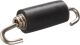 Auspuff-Zugfeder universal Edelstahl, 60mm lang, 15mm Durchmesser, 2,5mm Draht, Silikonmantel hitzefest bis 250°C (einseitig frei drehbar)