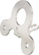 Tachohalter für Motoscope Tiny inkl. Tasterhalter, Edelstahl roh 3mm, Montage an oberer Gabelbrücke, Zündschloss etc. muss versetzt werden