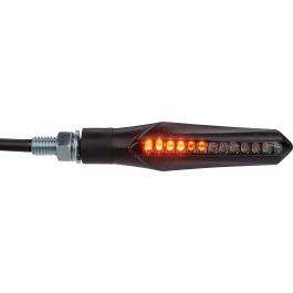 LED-Blinker 'MT' Lauflicht/sequenziell, Kunststoffgehäuse schwarz, Länge  ca.83mm, getöntes Glas, e-geprüft, M8-Gewinde, 1 Paar