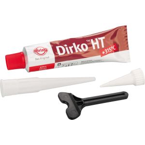 Dirko HT Dichtmasse rot (-60 bis +315°C; im Vergleich zu grauem und schwarzem Dirko ist diese Variante weicher und elastischer), 70ml, inkl. Dosiertülle