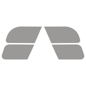 Seitendeckel Aufkleber-Set silber, betont die vorderen Hutzen (2x2 Stück, passend für Art. 22419), hochwertige wetterbeständige Klebefolie