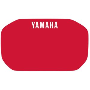Decal Head Light Fairing, red with white YAMAHA logo (HD quality with protective laminate), suitable for items 29112RP/29467RP/29468RP