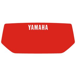 Dekor Lampenmaske, rot mit weißem YAMAHA Schriftzug (HeavyDuty-Qualität mit Schutzlaminat) passt für Art. 29451/29451RP/28656/28656RP