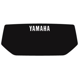 Dekor Lampenmaske, schwarz mit weißem YAMAHA Schriftzug (HeavyDuty-Qualität mit Schutzlaminat) passt für Art. 29451/29451RP/28656/28656RP