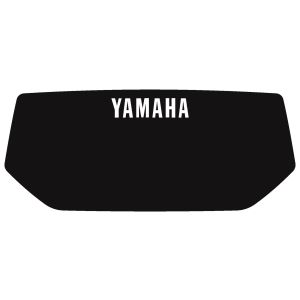 Dekor Lampenmaske, schwarz mit weißem YAMAHA Schriftzug (HeavyDuty-Qualität mit Schutzlaminat) passt für Art. 29451/29451RP/28656/28656RP