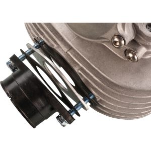 Ansaugstutzen-Spacer 3mm, kompensiert Schrumpfung des Verbindungsgummis zw. Vergaser und Luftfilter-Kasten, inkl. Anbaumaterial, OHNE Ansaugstutzen