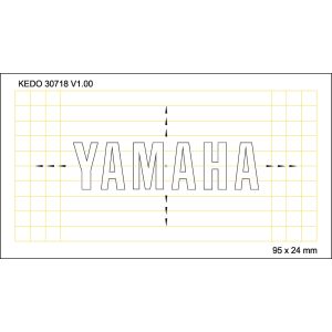 Schablone 95x24mm 'YAMAHA'-Schriftzug, 1 Stück