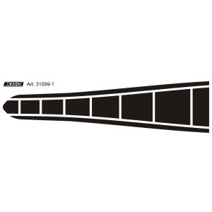 Kotflügel-Aufkleber, Dekor im Speedblock-Design (schwarz/weiß) für T7 Rally-Edition, passend für Kotflügel Art. 31092S, 1 Stück