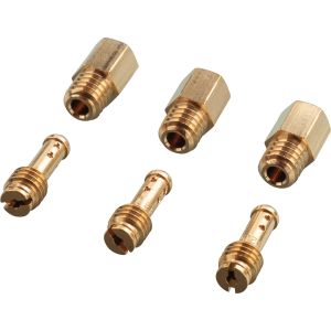 Feinabstimmungs-Kit für Mikuni VM36-Vergaser, 3x Hauptdüse, 3x Leerlaufdüse (orig. Mikuni-Düsen) + Anleitung
